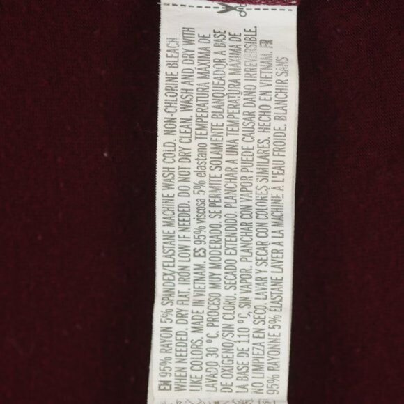 Forever 21 Women's Medium Red Purple V-Neck Short Dolman Sleeve Knit Blouse - Picture 6 of 6